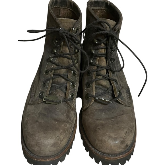 Men’s Vintage Chippewa Brown Leather Lace Up Steel Toe Work Boots Size 6.5 - Picture 4 of 6